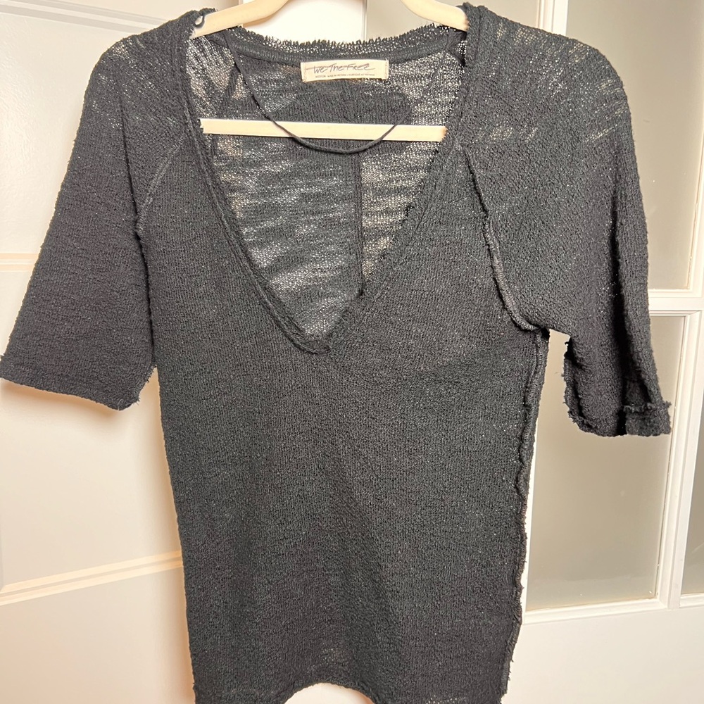 NWOT Free People We The Free Francis Tee, Medium, Black